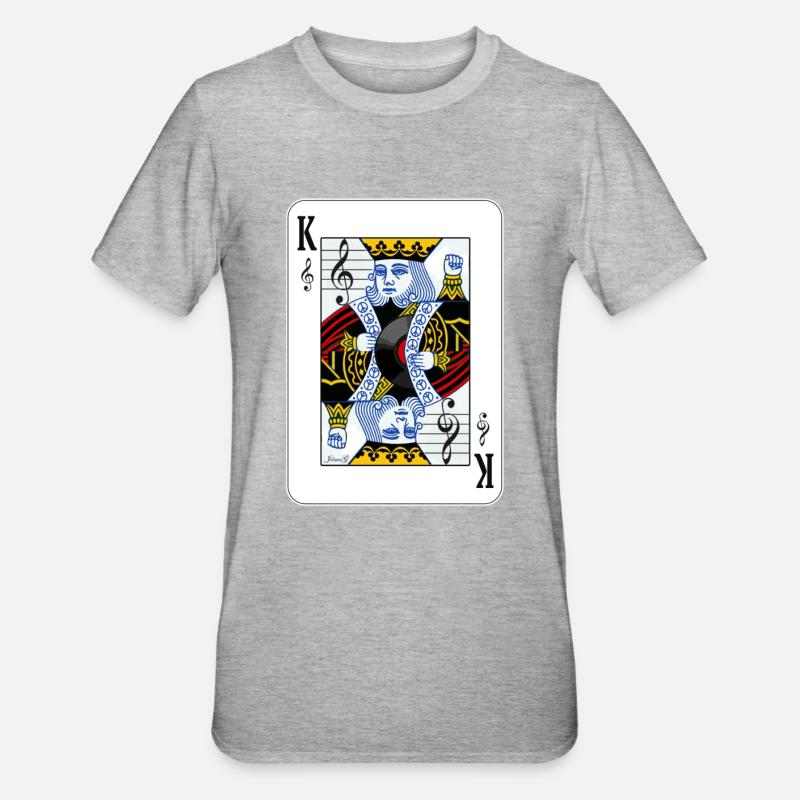 KING OF MUSIC pullover - Unisex Polycotton T-Shirt - Grau meliert