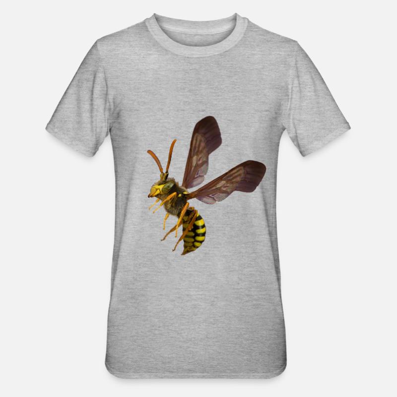 Tshirt guêpe by customstyle - T-shirt polycoton Unisexe - gris chiné