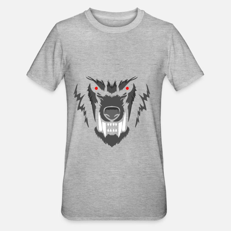Werewolf Werewolf Head Werewolf Wolf Man - Unisex Polycotton T-Shirt - heather grey
