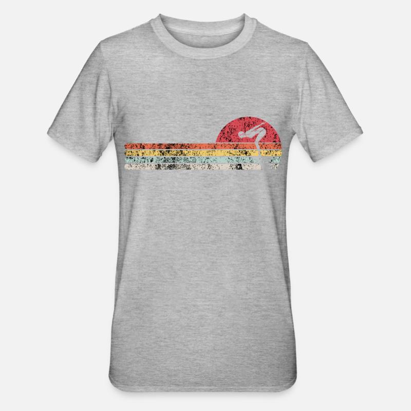 Schwimmer Geschenk - Unisex Polycotton T-Shirt - Grau meliert