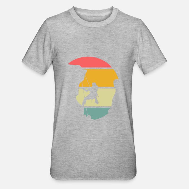 Cadeau de grimpeur - T-shirt polycoton Unisexe - gris chiné