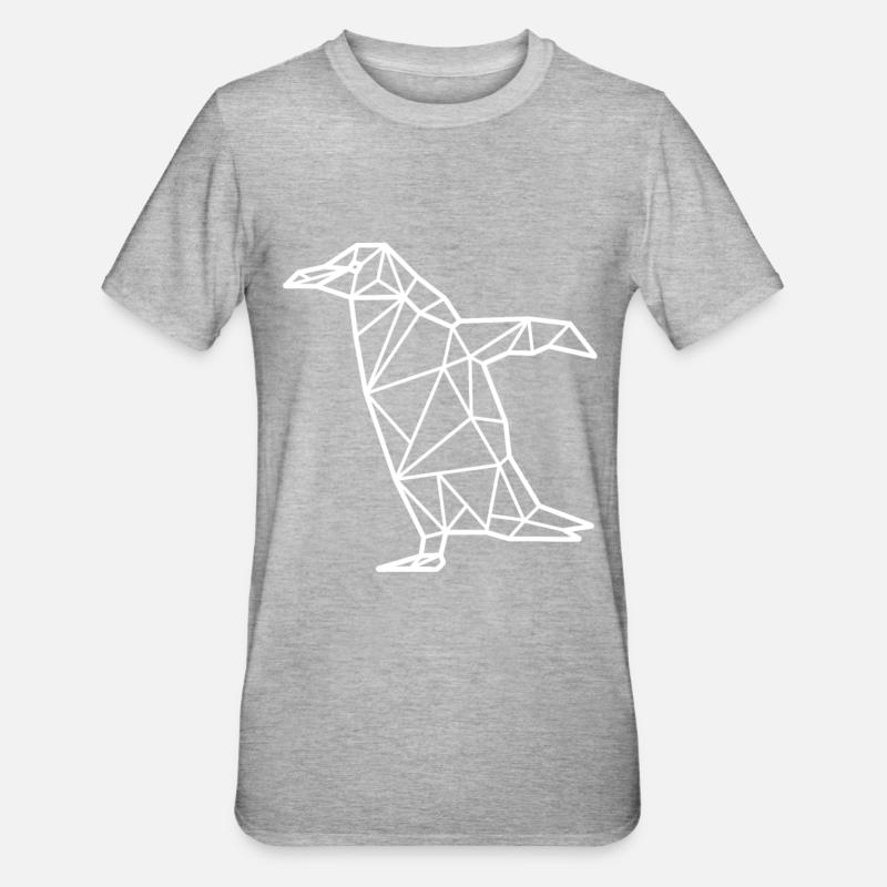 Polygone de pingouin - T-shirt polycoton Unisexe - gris chiné