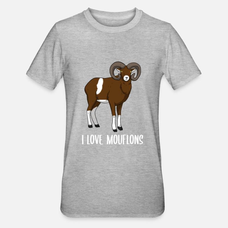 Mouflon - Unisex Polycotton T-Shirt - heather grey