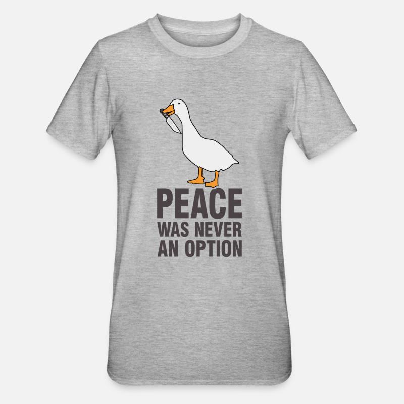 Gans Gänse Meme Geschenk - Unisex Polycotton T-Shirt - Grau meliert