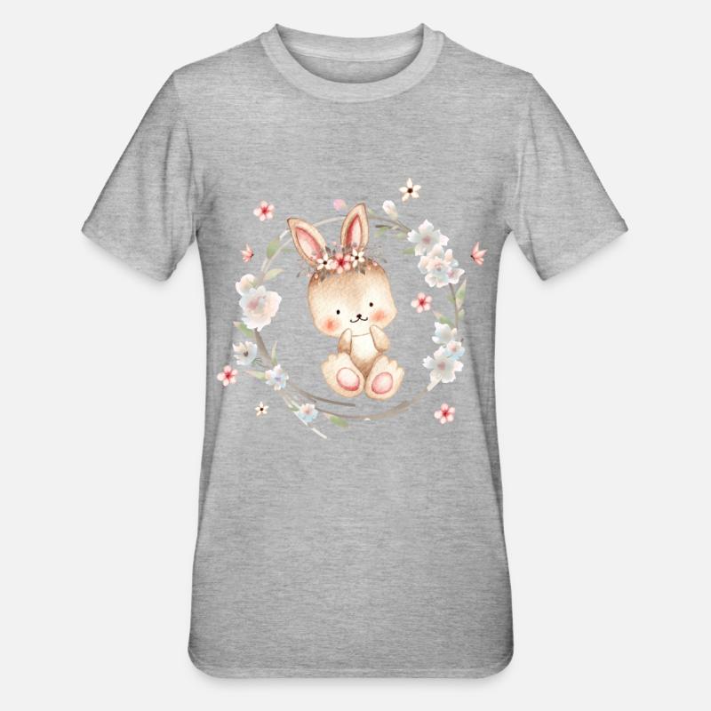 Doux bébé lapin - T-shirt polycoton Unisexe - gris chiné