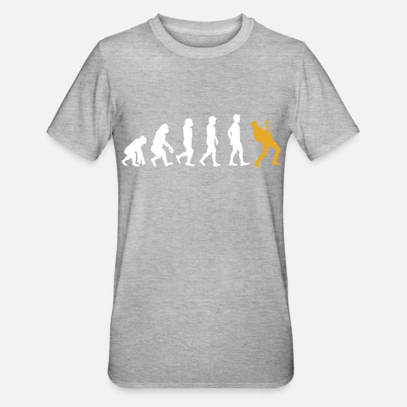 Guitariste cadeau évolution guitare - T-shirt polycoton Unisexe - gris chiné