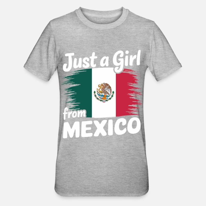 Mexique Mexique Mexicain Espagnol - T-shirt polycoton Unisexe - gris chiné