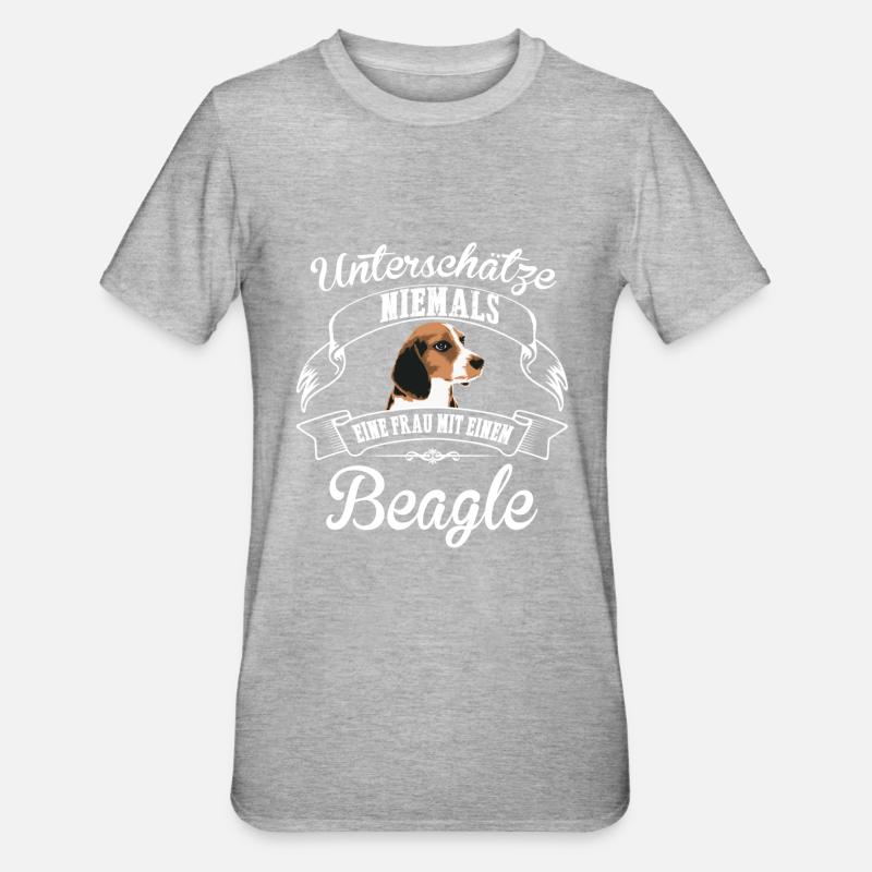 Beagle - Unisex Polycotton T-Shirt - Grau meliert