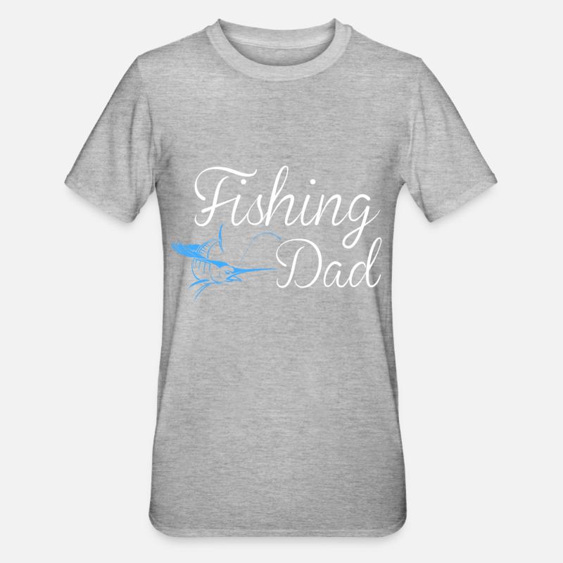 papa de pêche - T-shirt polycoton Unisexe - gris chiné