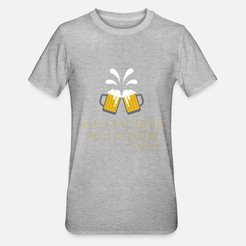 Two beer - Unisex Polycotton T-Shirt - heather grey