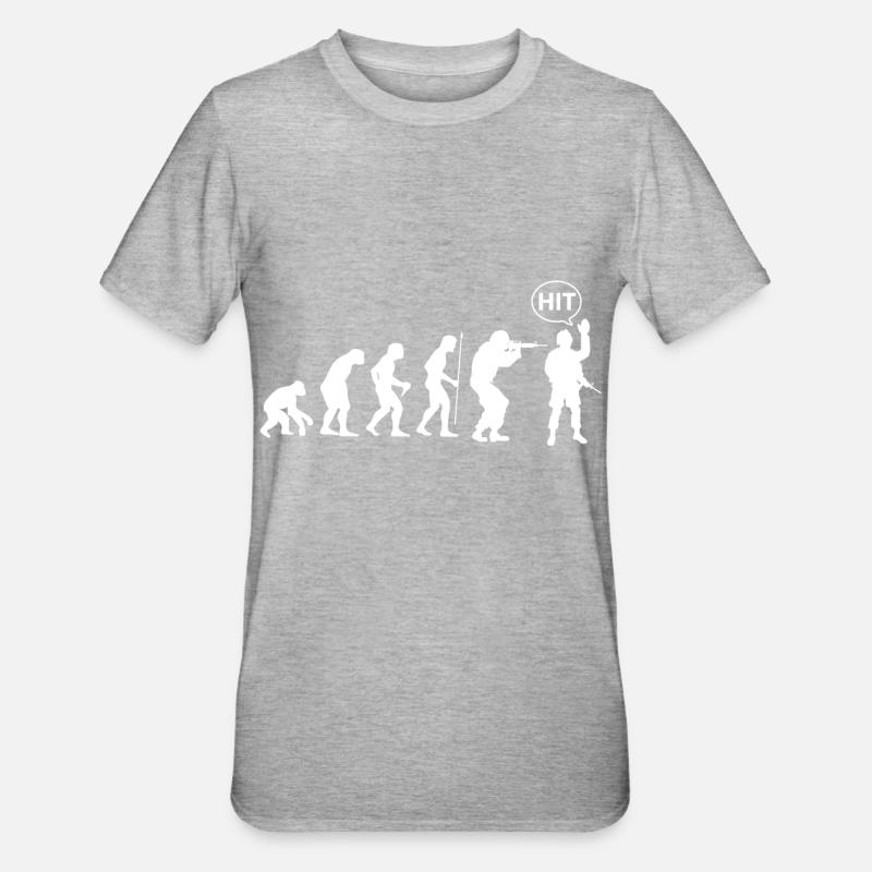 évolution Airsoft - T-shirt polycoton Unisexe - gris chiné