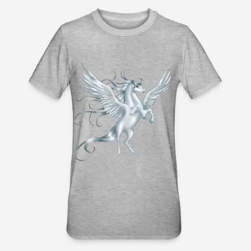 Pegasus aux ailes déployées - T-shirt polycoton Unisexe - gris chiné