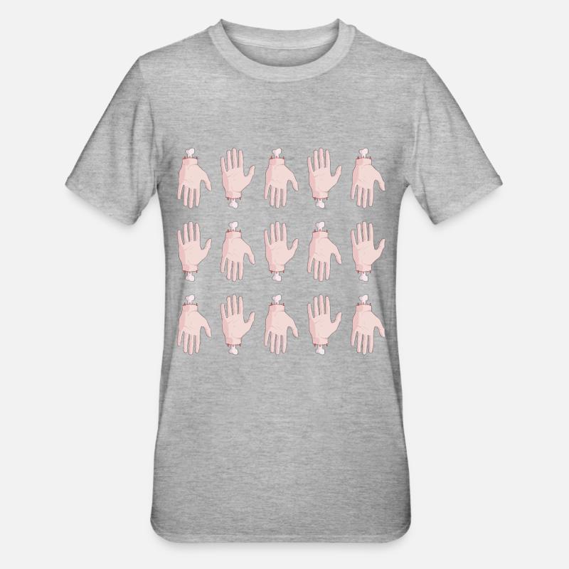 Helping Hands - T-shirt polycoton Unisexe - gris chiné