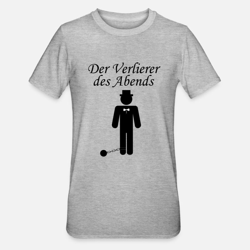 Le perdant de la soirée marié - T-shirt polycoton Unisexe - gris chiné