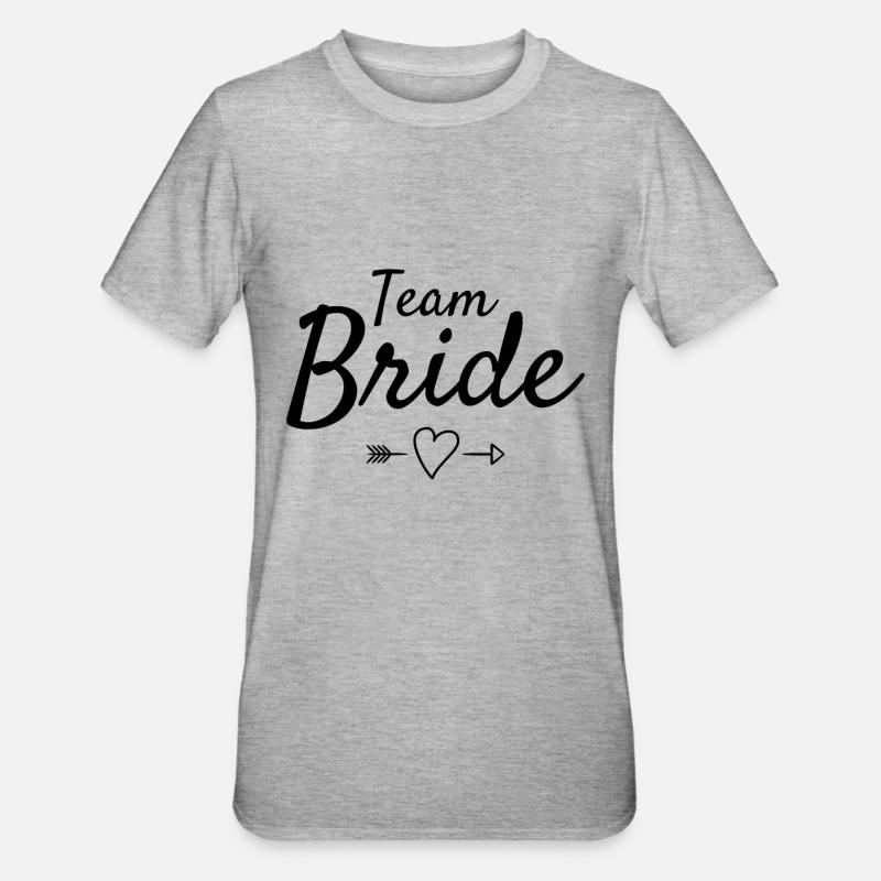Team Bride - Maglietta unisex, mix cotone e poliestere - grigio melange