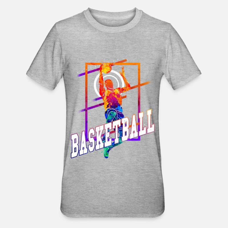 Basketteur Basketteur Vintage Coloré - T-shirt polycoton Unisexe - gris chiné