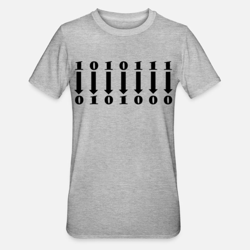 1's complement - Unisex Polycotton T-Shirt - heather grey