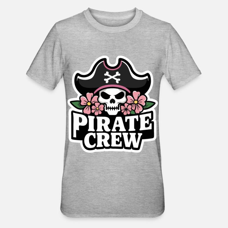 Pirate Pirate Carnaval Halloween - T-shirt polycoton Unisexe - gris chiné