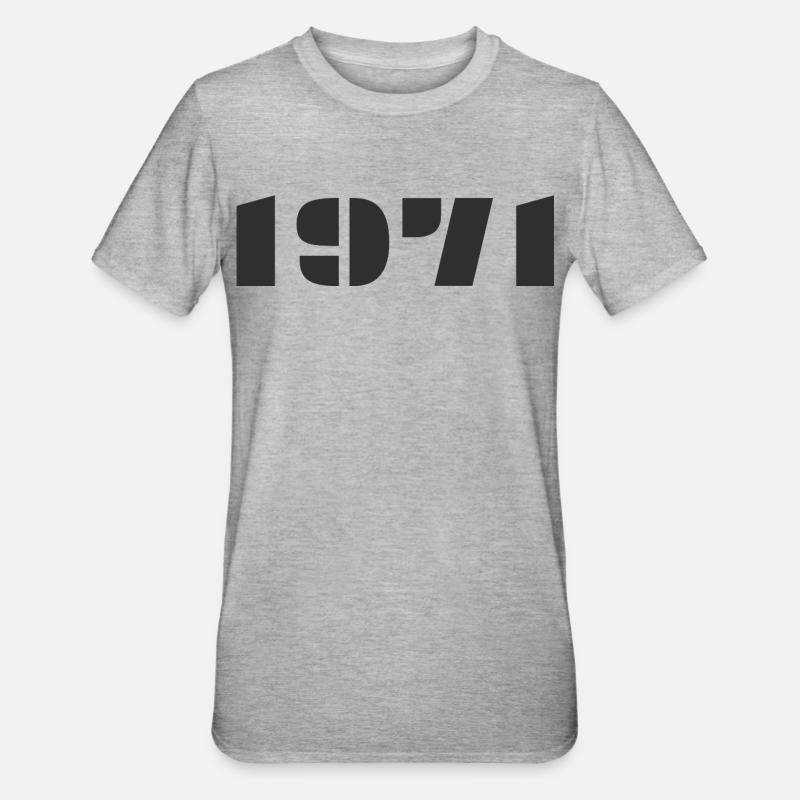 1971 - T-shirt polycoton Unisexe - gris chiné
