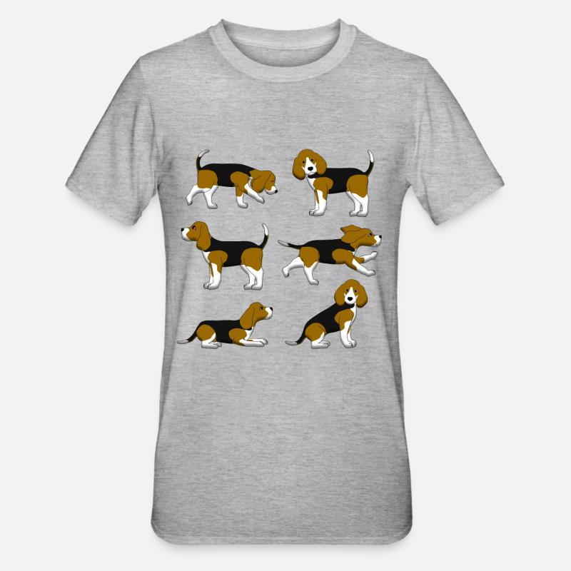 Sélection de Beagle - T-shirt polycoton Unisexe - gris chiné