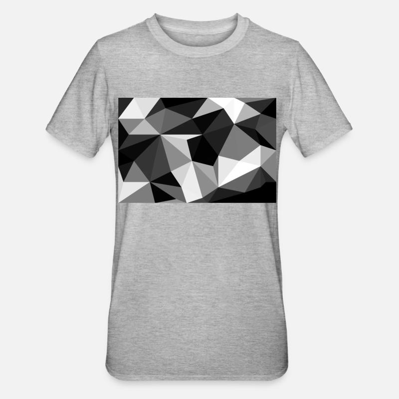 Polygon noir et blanc - T-shirt polycoton Unisexe - gris chiné