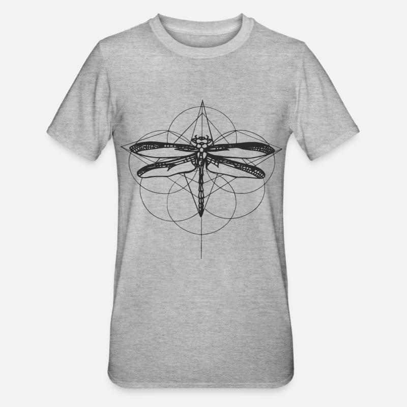 Libelle - Unisex Polycotton T-Shirt - Grau meliert