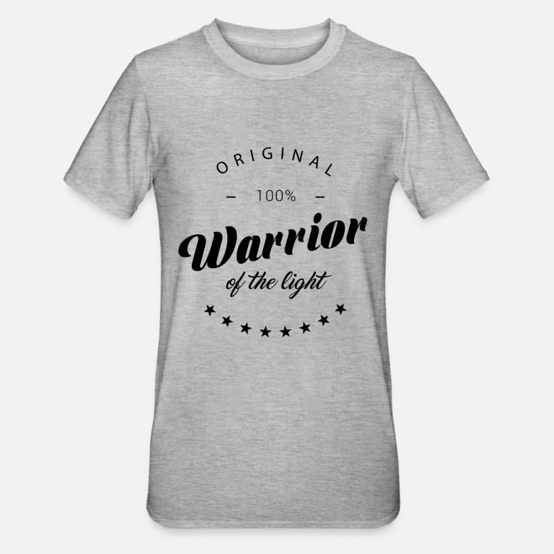 Krieger des Lichts N - Unisex Polycotton T-Shirt - Grau meliert