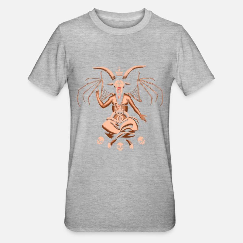 Baphomet - T-shirt polycoton Unisexe - gris chiné