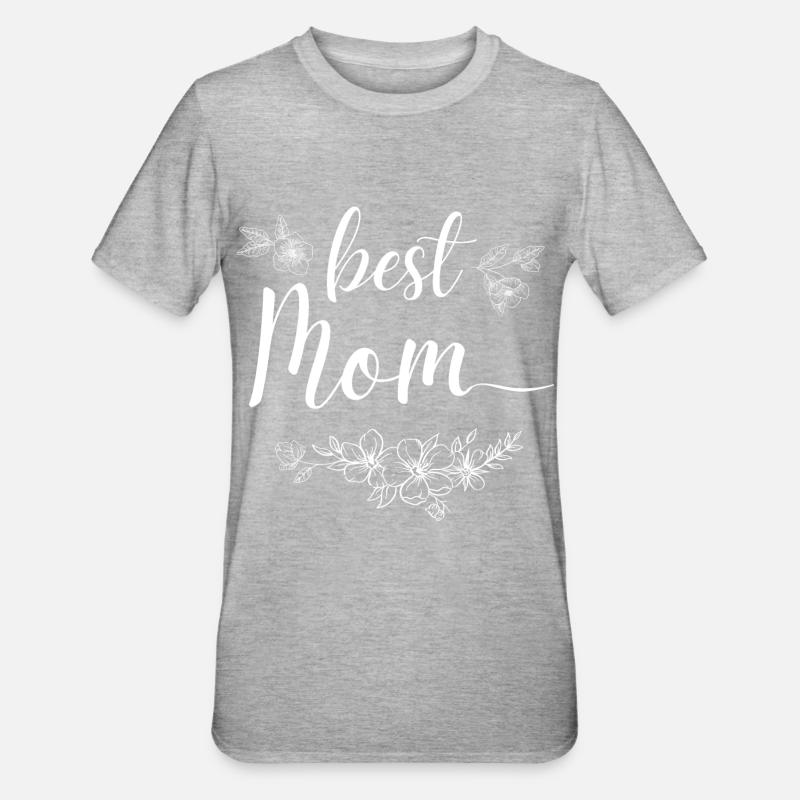 Beste Mutter - Unisex Polycotton T-Shirt - Grau meliert