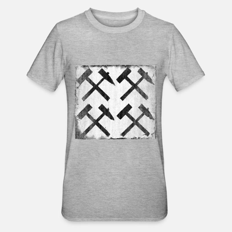Mallet and Iron Mining Gift - Unisex Polycotton T-Shirt - heather grey