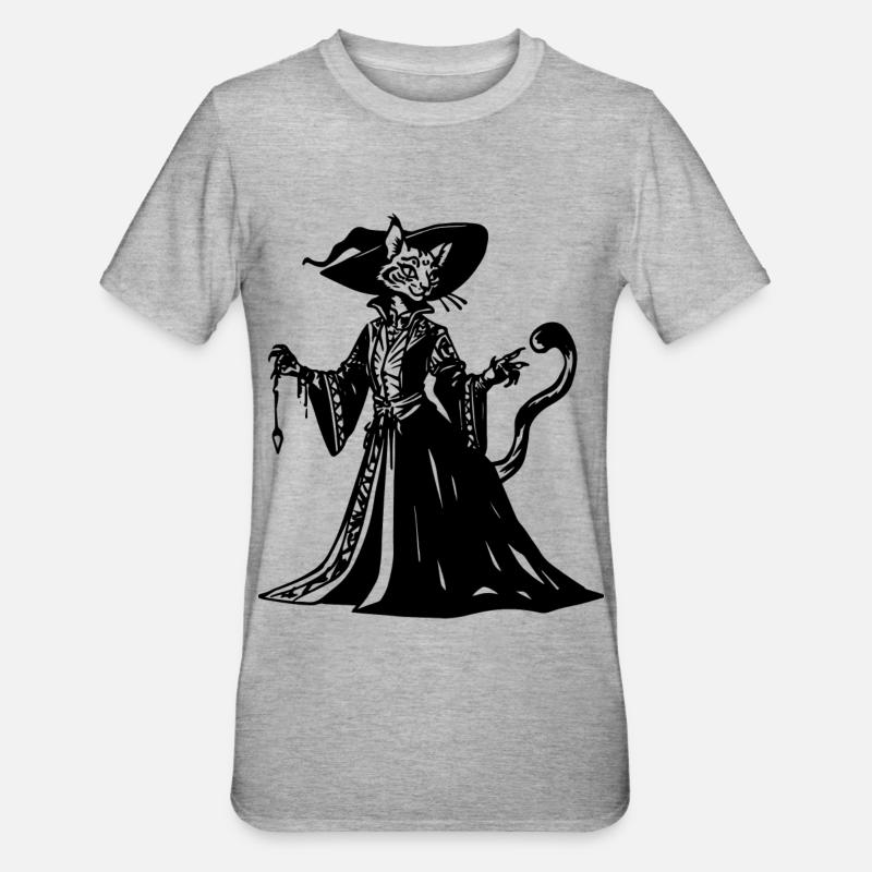 Tabaxi Witch RPG Game - T-shirt polycoton Unisexe - gris chiné