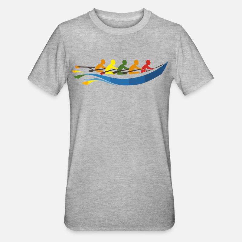 Look comique de l’équipe d’aviron - T-shirt polycoton Unisexe - gris chiné