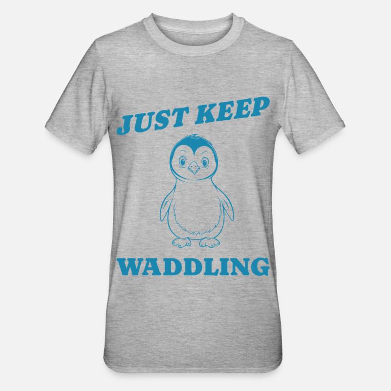 just keep waddling gift - Unisex Polycotton T-Shirt - heather grey