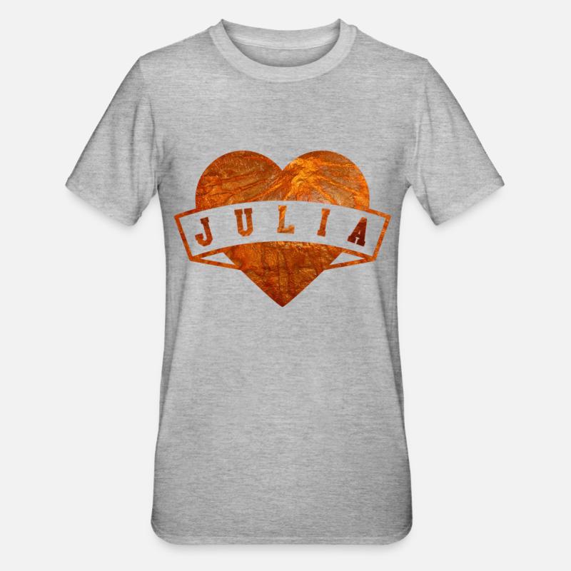 Julia - Unisex Polycotton T-Shirt - Grau meliert