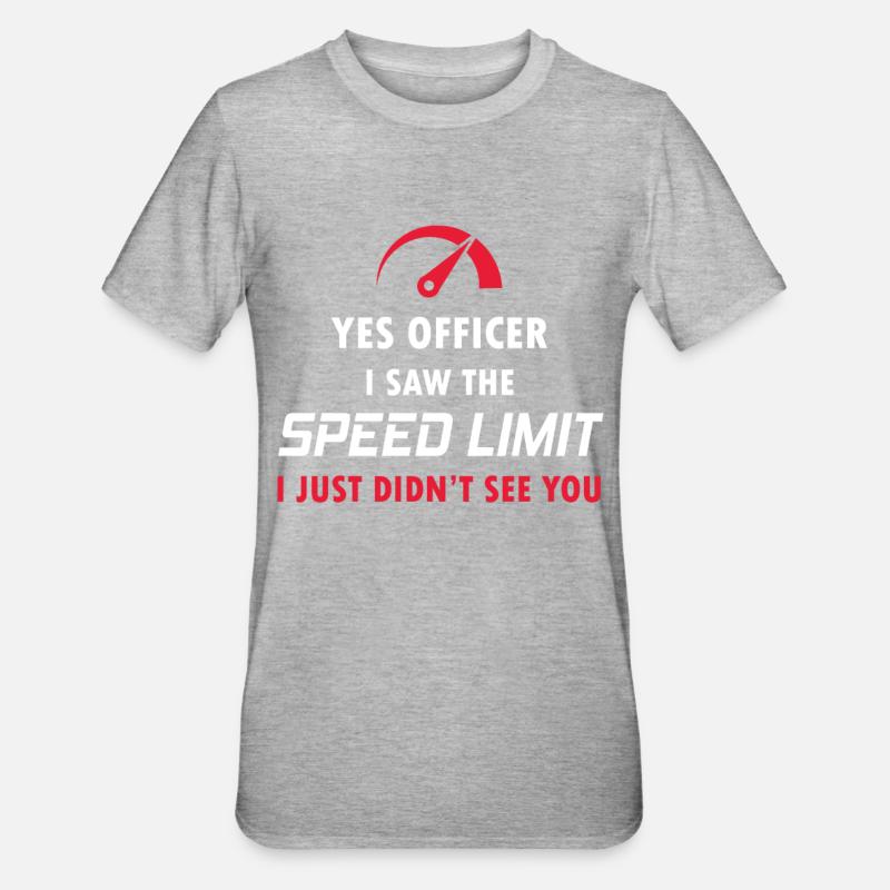 Course de voitures - T-shirt polycoton Unisexe - gris chiné