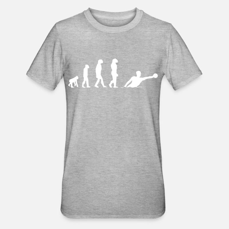 Water Polo Evolution Gift - Unisex Polycotton T-Shirt - heather grey