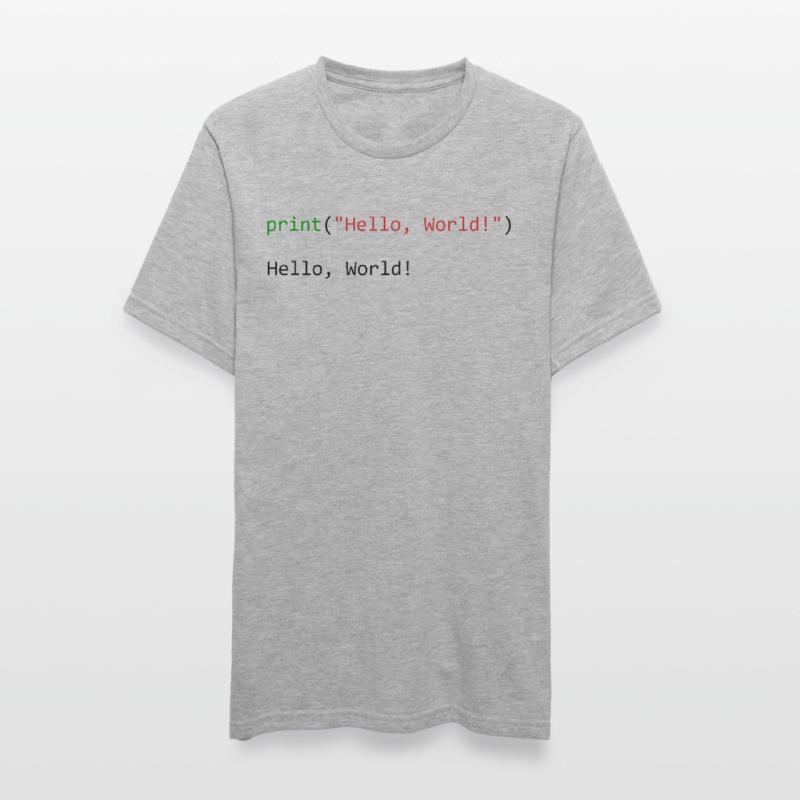 Programmeur de python cadeau Hello World T-shirt polycoton Unisexe