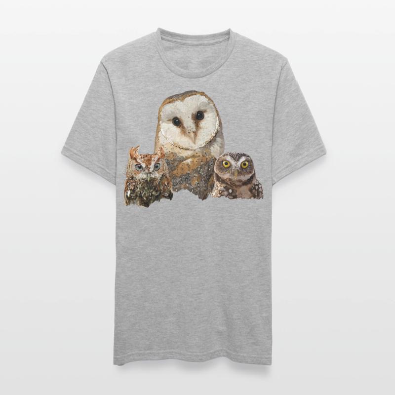 Scops Eule, kleine Eule und Eule Unisex Polycotton T-Shirt
