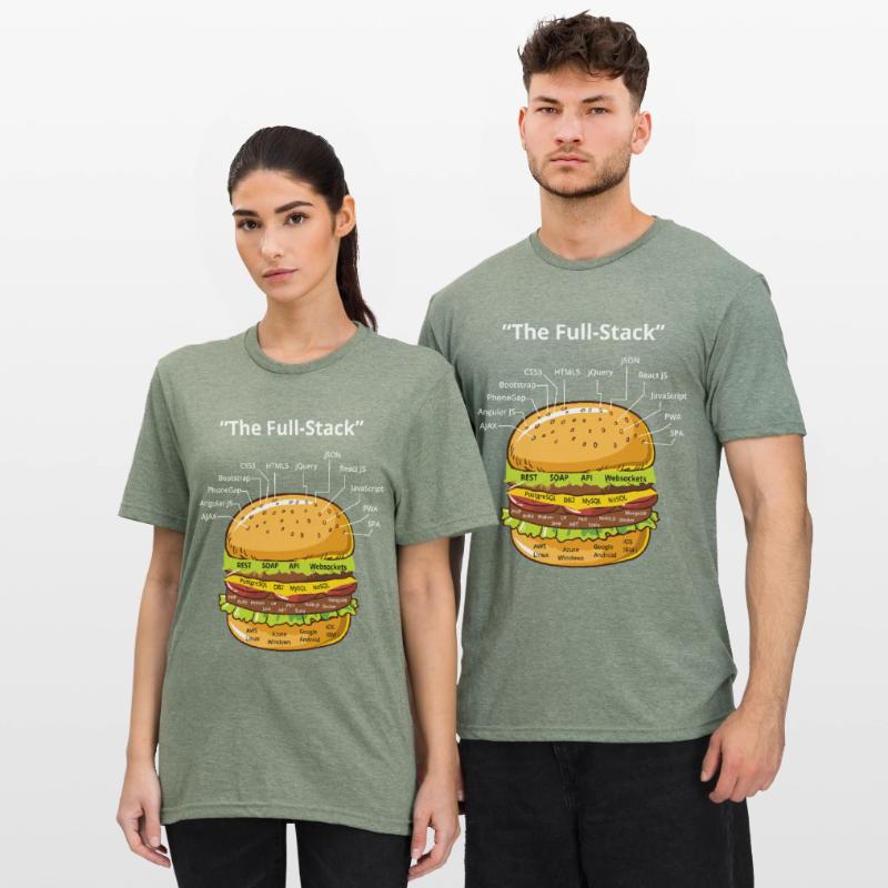 Computer Programmer Coders Software Burger Lovers Unisex Polycotton T-Shirt