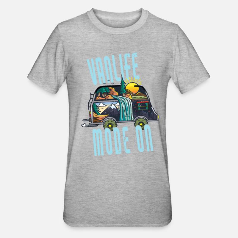 Mode On Camper Van - T-shirt polycoton Unisexe - gris chiné