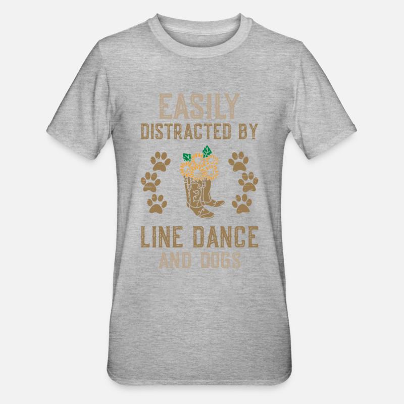 Line Dancing Linedance Line Dance - Unisex Polycotton T-Shirt - heather grey
