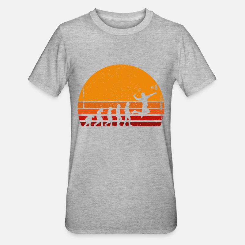 Badminton and Badminton Evolution - Unisex Polycotton T-Shirt - heather grey