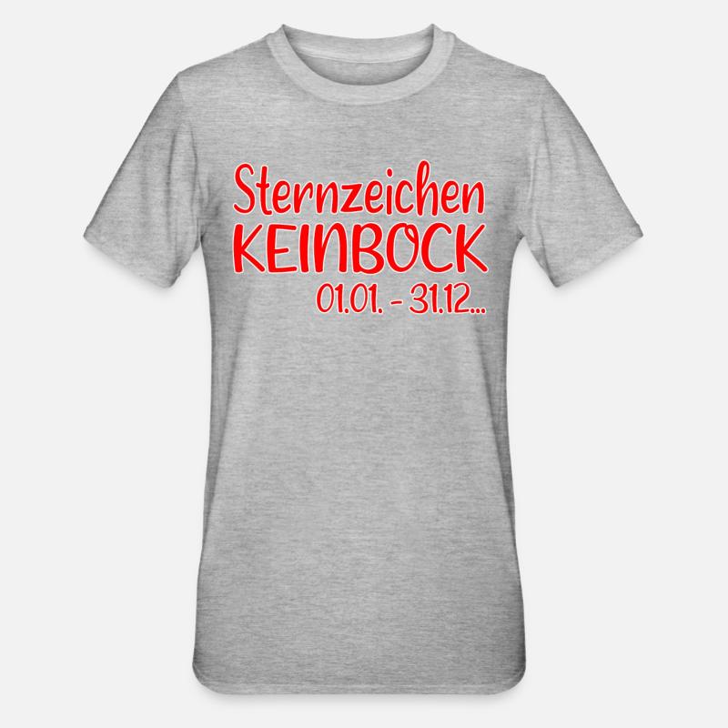 sternzeichen keinbock - Unisex Polycotton T-Shirt - Grau meliert