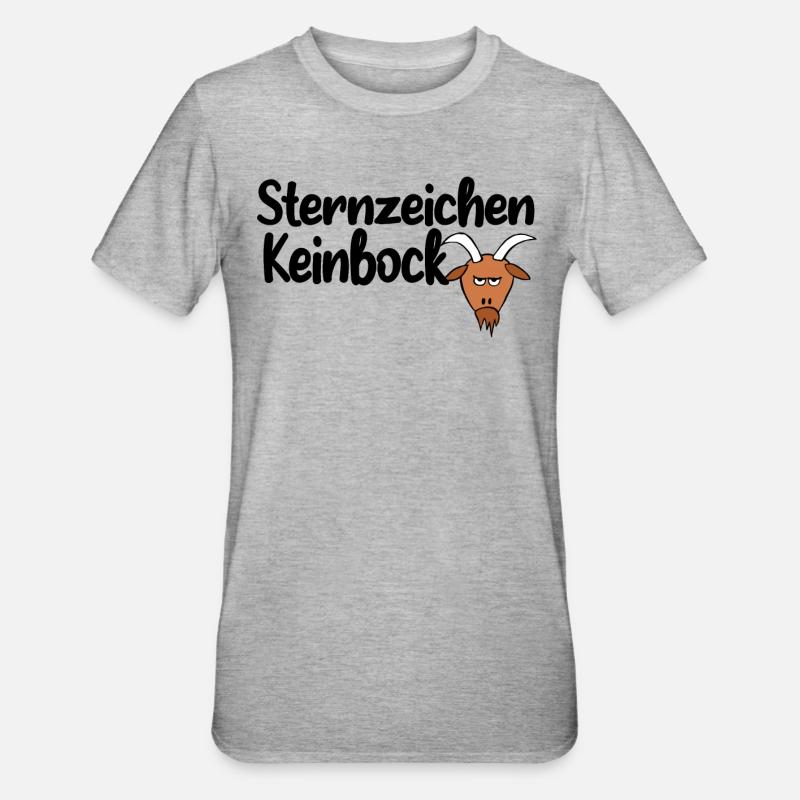 sternzeichen keinbock - Unisex Polycotton T-Shirt - Grau meliert