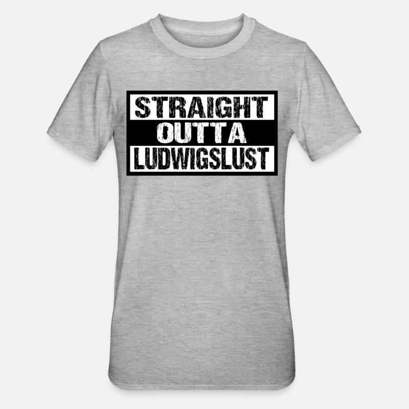 Ludwigslust - Unisex Polycotton T-Shirt - Grau meliert