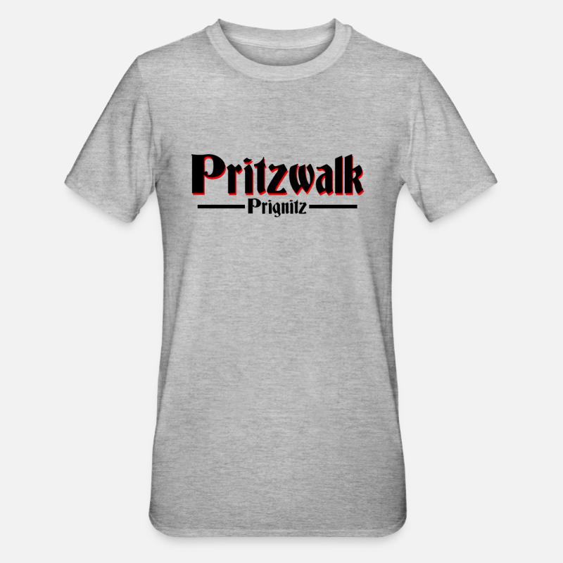 Pritzwalk - Unisex Polycotton T-Shirt - Grau meliert