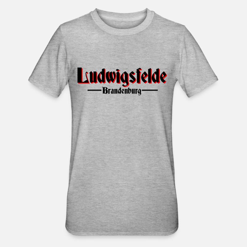 Ludwigsfelde - Unisex Polycotton T-Shirt - Grau meliert