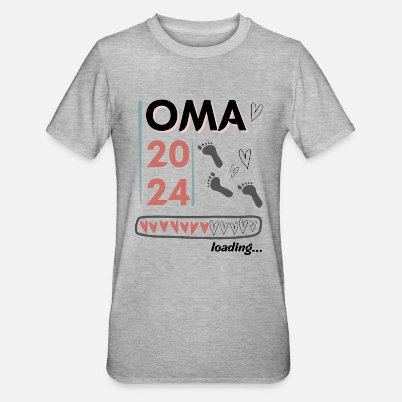 Grandma 2024 loading... - Unisex Polycotton T-Shirt - heather grey