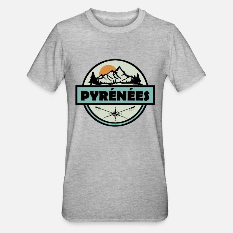 Pyrenees - Unisex Polycotton T-Shirt - heather grey