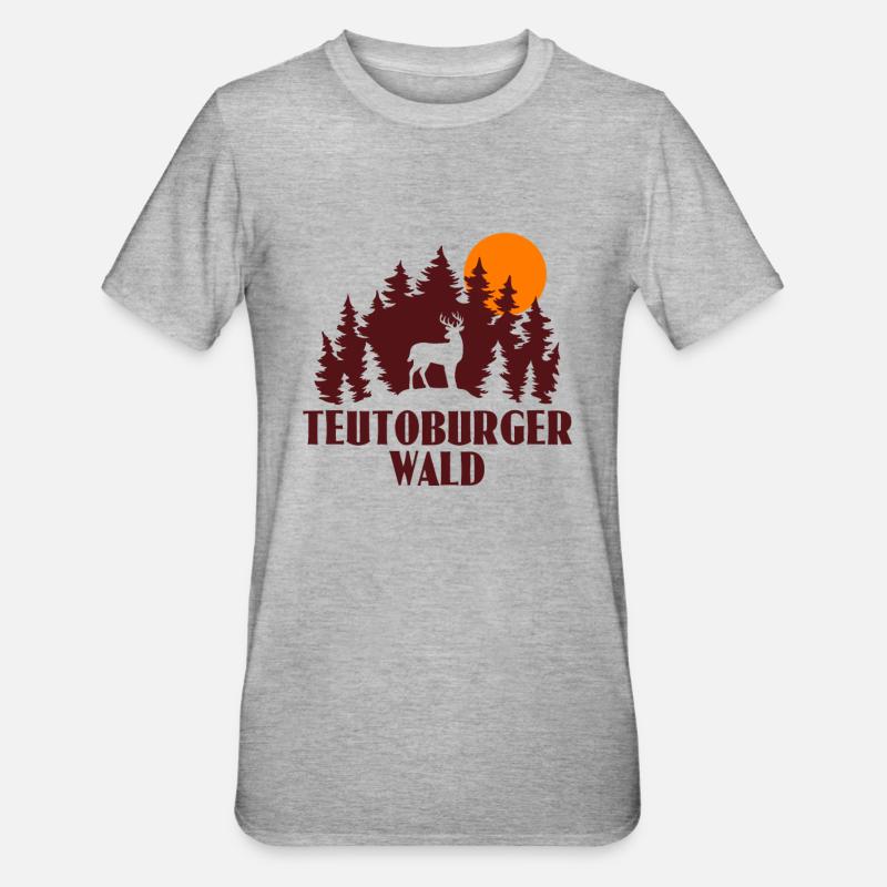 Teutoburger Wald - Unisex Polycotton T-Shirt - Grau meliert